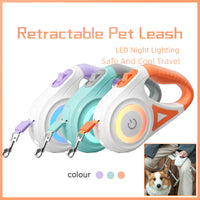Retractable Dog Leash and Collar Set with Automatic Tension Control for Small to Medium Breeds