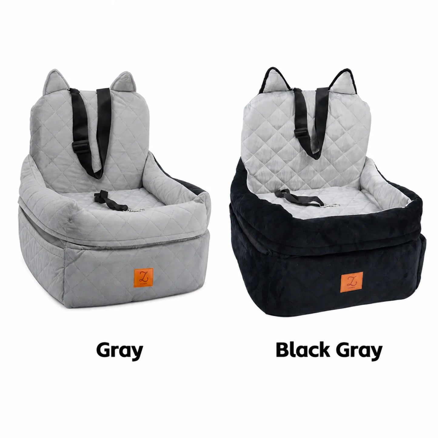 Zvrpet Premium Detachable and Washable Memory Foam Dog Car Seat with Adjustable Straps and Anti-Slip Base for SUVs and Outdoor Use