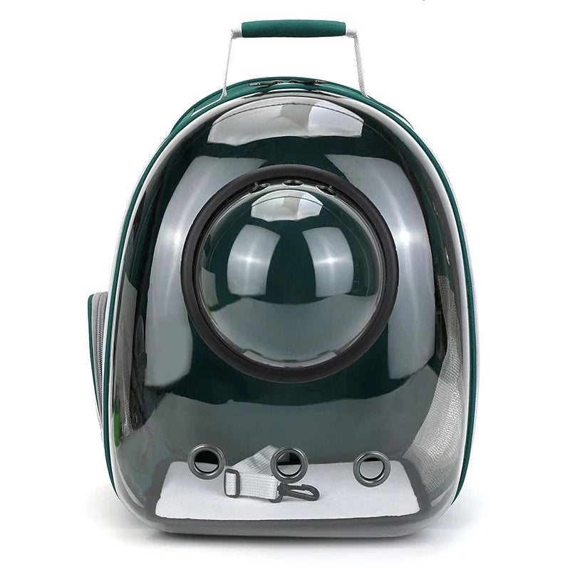Transparent Pet Backpack Carrier - Breathable and Portable Space Capsule for Cats and Dogs
