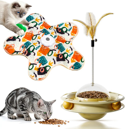 Rechargeable Interactive Feather Wand Cat Toy - Automatic Indoor Exercise and Engagement for All Breeds