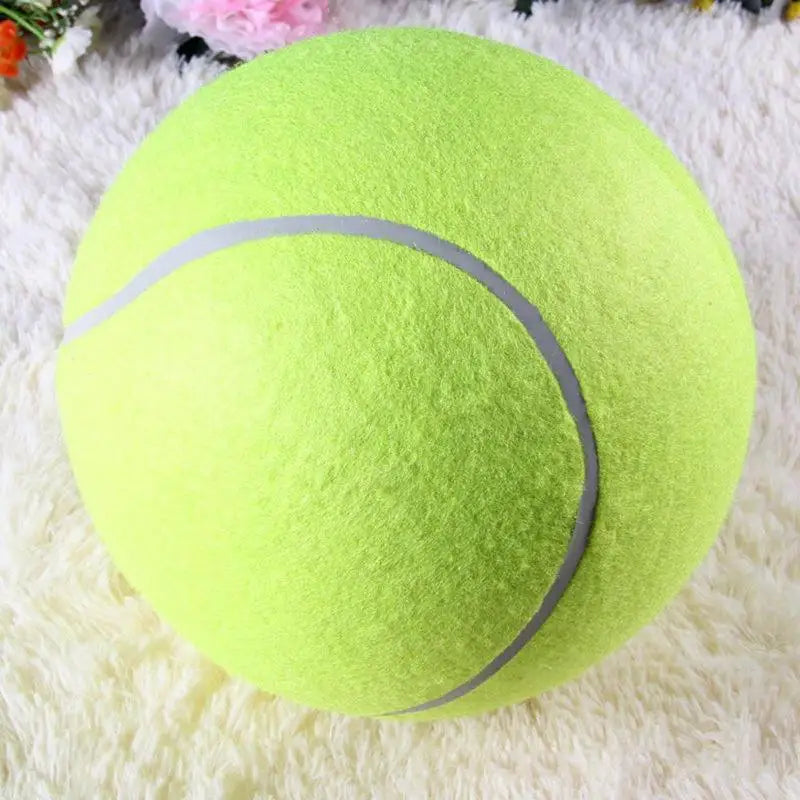 Giant Plush Dog Tennis Ball - Durable Chewing Toy for Training and Recreation - Available in Sizes 7, 8, and 9.5 Inches