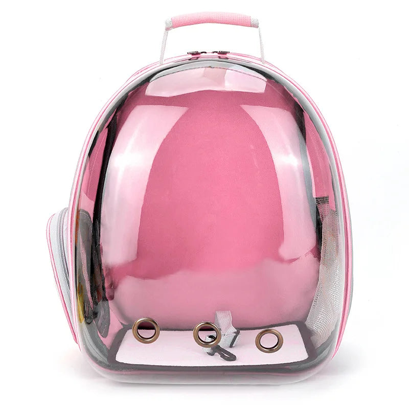 Transparent Pet Backpack Carrier - Breathable and Portable Space Capsule for Cats and Dogs
