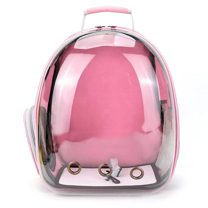 Transparent Pet Backpack Carrier - Breathable and Portable Space Capsule for Cats and Dogs