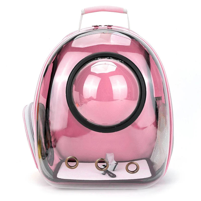 Transparent Pet Backpack Carrier - Breathable and Portable Space Capsule for Cats and Dogs
