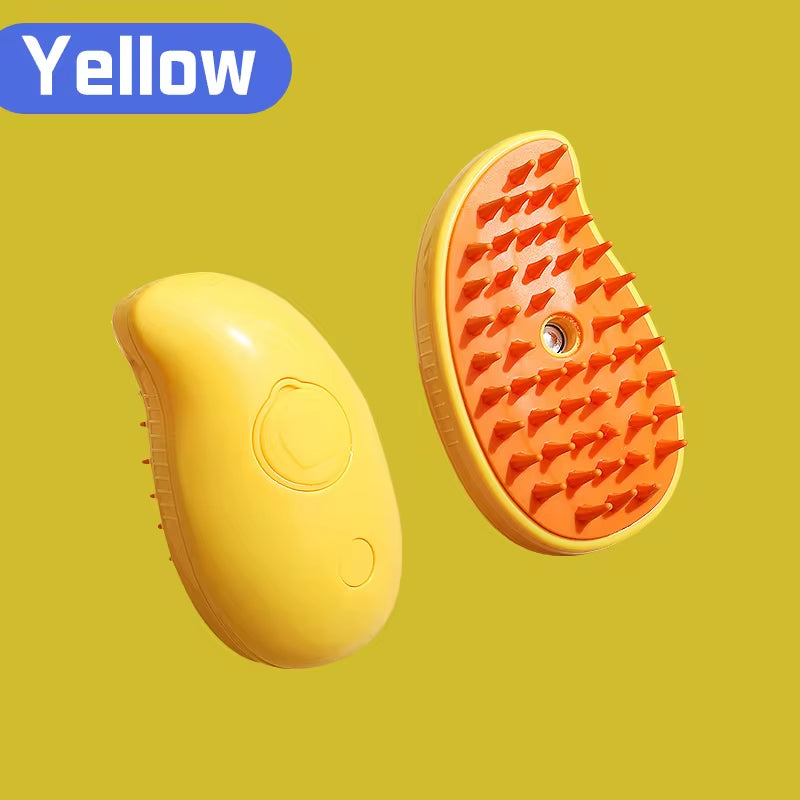 3-in-1 Electric Pet Grooming Brush with Steam, Spray, and Massage Features for Cats and Dogs