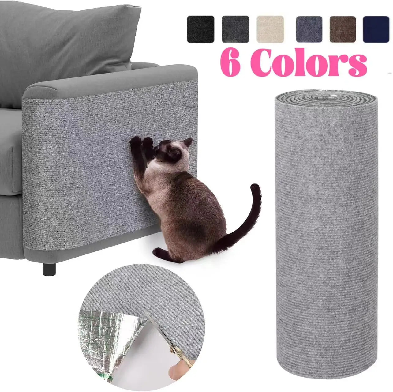 Adjustable Self-Adhesive Cat Scratching Mat for Enhanced Furniture Protection
