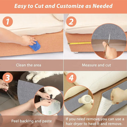 Adjustable Self-Adhesive Cat Scratching Mat for Enhanced Furniture Protection