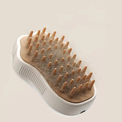 3-in-1 Electric Pet Grooming Brush with Steam, Spray, and Massage Features for Cats and Dogs