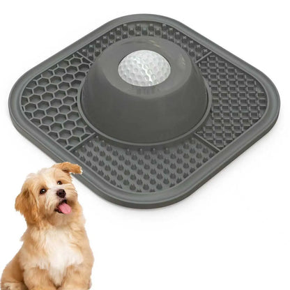 Pawlove Anti-Slip Slow Feeder Dog Bowl for Liquid Treats with Entertained Ball-In Design, Ideal for Bone Broth and Yogurt, Suitable for All Breeds - Dietary Supplement and Post-Op Nutrition Tool