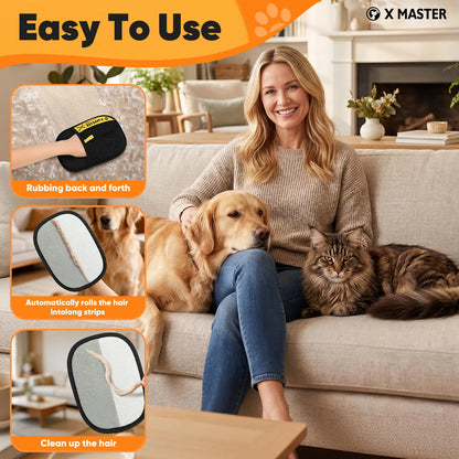 Upgrade Pet Hair Remover Electrostatic Gloves-1Pcs，Reusable Pet Hair Removal Glove for Cats & Dogs, Premium Cat & Dog Hair Remover Mitt for Couch Furniture Carpet Car Seat，#Summervibes