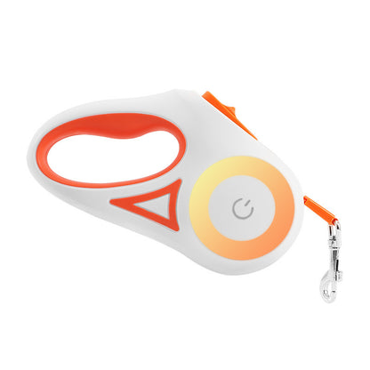 Retractable Dog Leash and Collar Set with Automatic Tension Control for Small to Medium Breeds