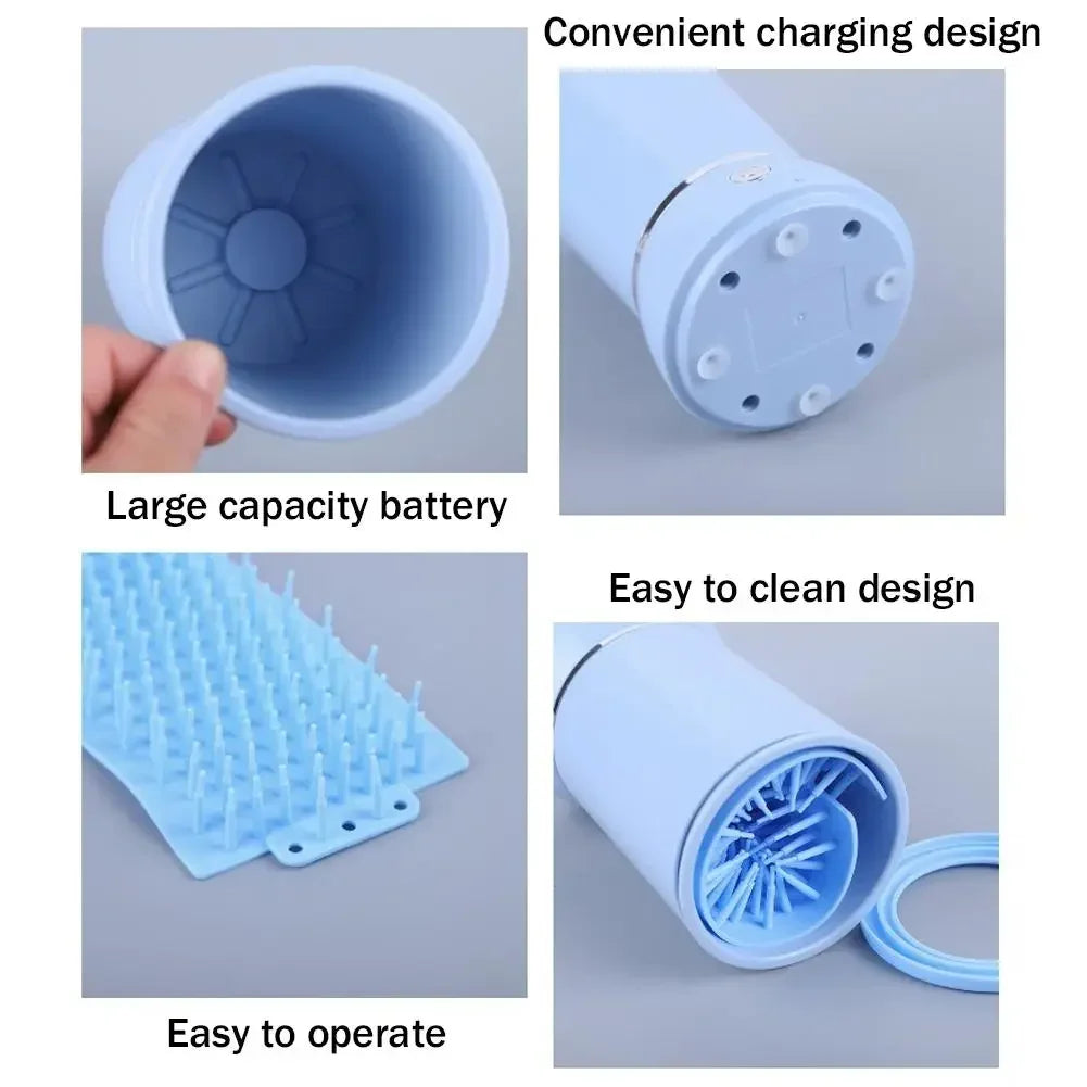 Automatic Electric Dog Paw Cleaner and Massager with USB Charging for All Dog Sizes