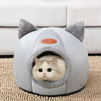 Deep Sleep Comfort Winter Cat Bed and Small Dog House - Cozy Indoor Tent and Nest for Pets