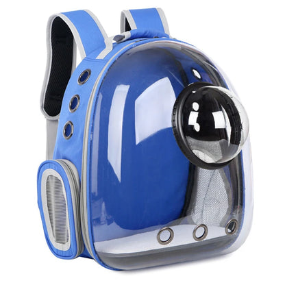 Transparent Pet Backpack Carrier - Breathable and Portable Space Capsule for Cats and Dogs