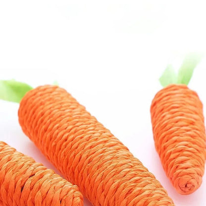 Cat Toys Sound Carrot Cuddle Stick - Teething and Anti-Bite Scratch Board for Cats
