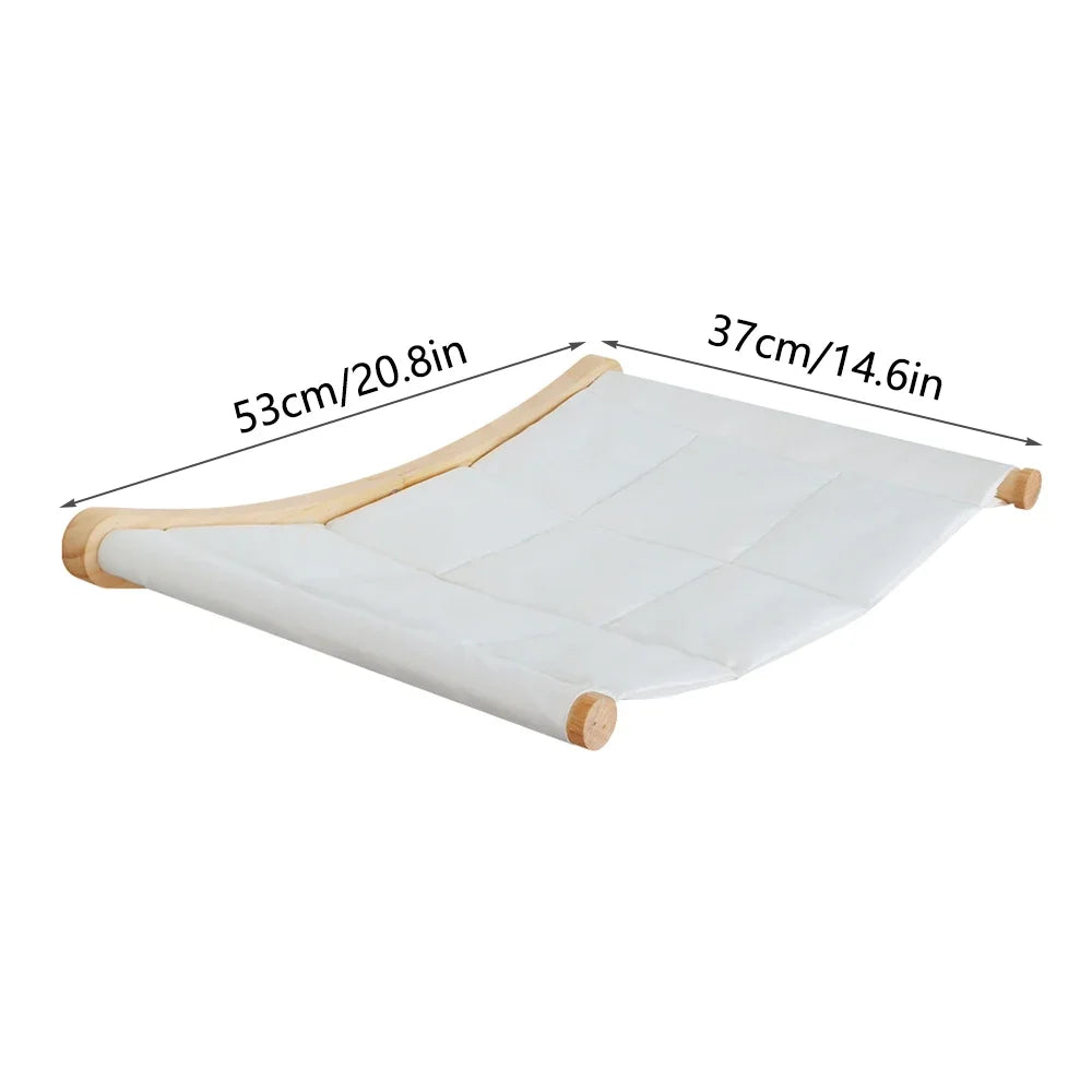 Multi-Level Cat Wall Climbing Shelf and Scratching Post with Enclosed Hiding House