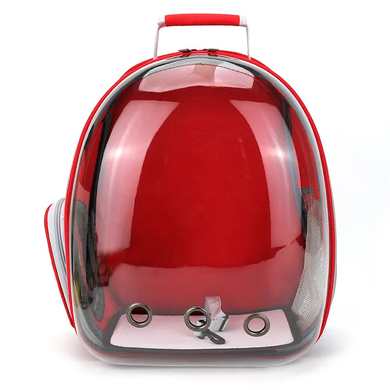 Transparent Pet Backpack Carrier - Breathable and Portable Space Capsule for Cats and Dogs