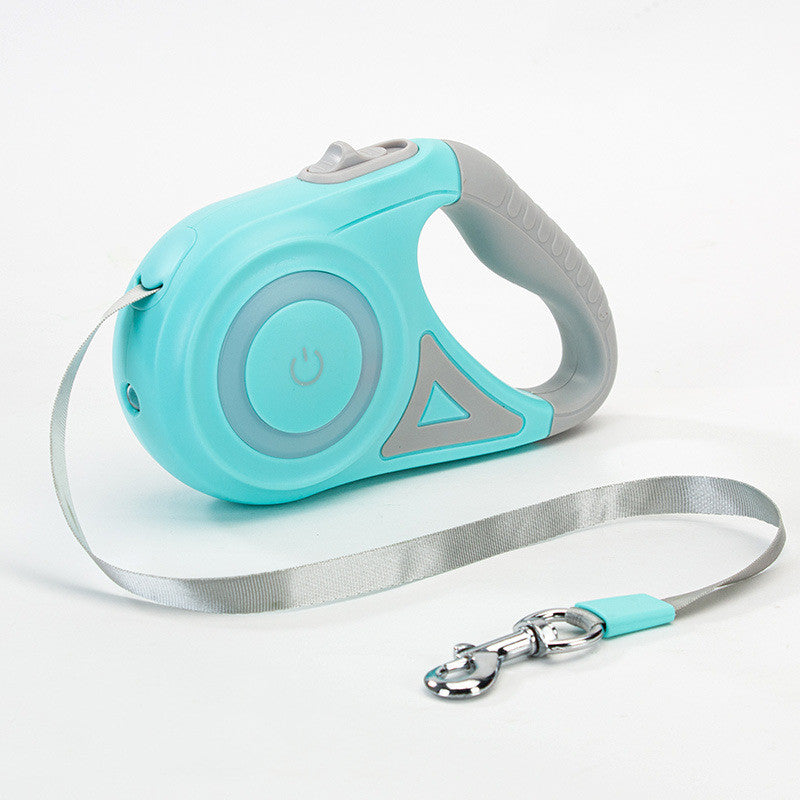 Retractable Dog Leash and Collar Set with Automatic Tension Control for Small to Medium Breeds