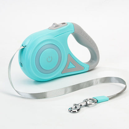 Retractable Dog Leash and Collar Set with Automatic Tension Control for Small to Medium Breeds