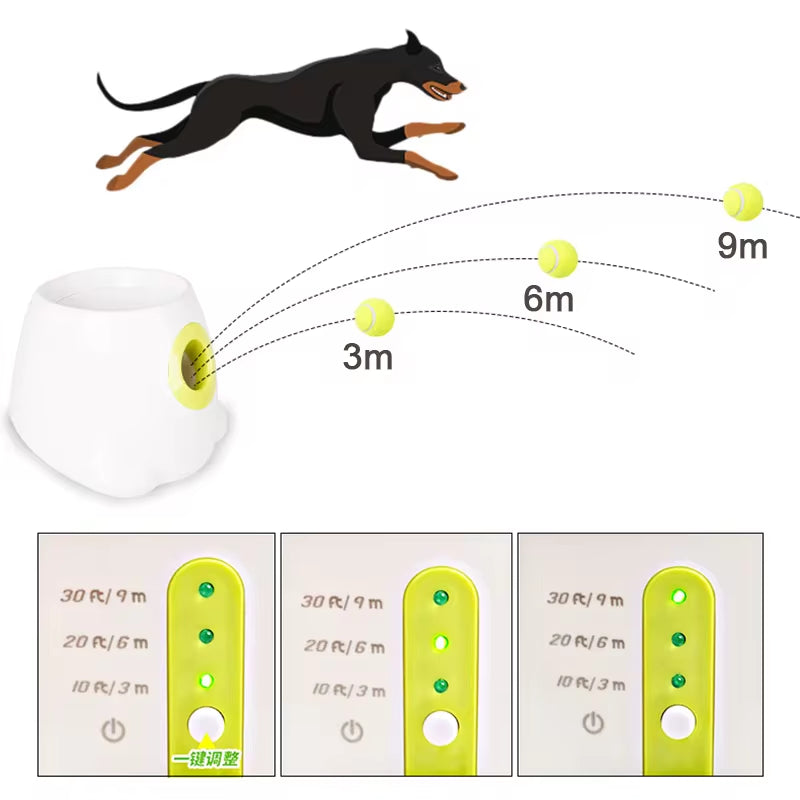 Automatic Dog Ball Launcher - Tennis Ball Throwing Device for Large Breeds and Pitbulls