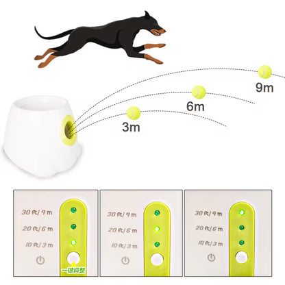 Automatic Dog Ball Launcher - Tennis Ball Throwing Device for Large Breeds and Pitbulls