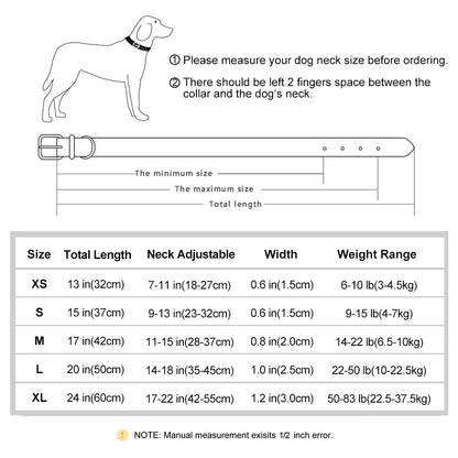 Customizable PU Leather Dog Collar with Padded Comfort and Complimentary Engraving for All Dog Sizes – Adjustable Design