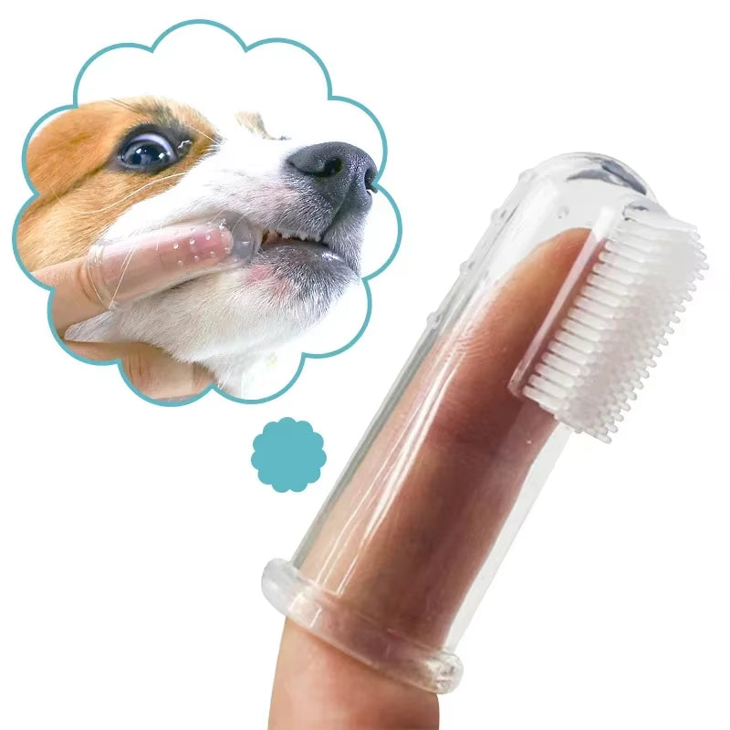 Premium Silicone Pet Finger Toothbrush for Dogs and Cats - Tartar Control and Oral Care Tool for Fresh Breath