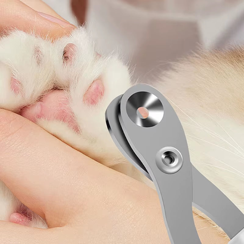 Professional Circular Hole Cat Nail Scissors - Premium Pet Nail Clippers for Small Dogs and Cats - Grooming Supplies for Claw Trimming