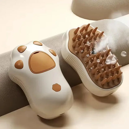 3-in-1 Electric Pet Grooming Brush with Steam, Spray, and Massage Features for Cats and Dogs