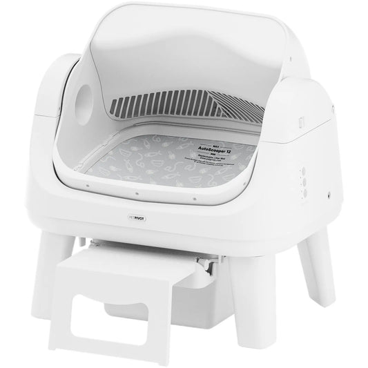 Petpivot AutoScooper 12 Lite Open-Top Automatic Self-Cleaning Cat Litter Box with Accessible Front Step and Enhanced Safety Features, No App Required