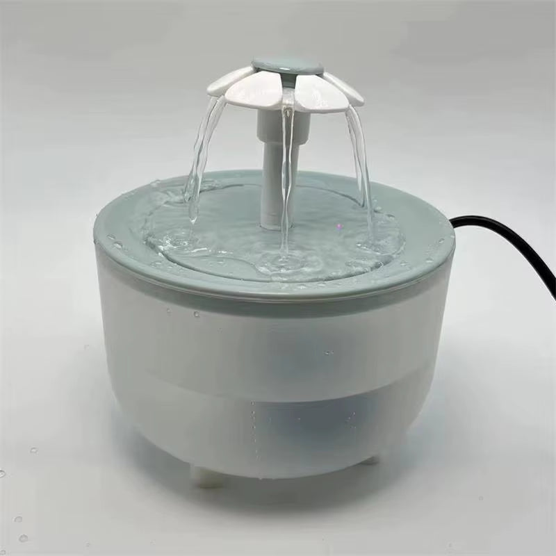 Filtered Electric Cat Water Fountain - 1200ml Quiet Recirculating Dispenser