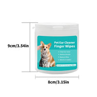 Pet Ear Cleaning Wipes - Disposable Ear Care Finger Covers for Convenient Cleaning of Ear Mites in Dogs