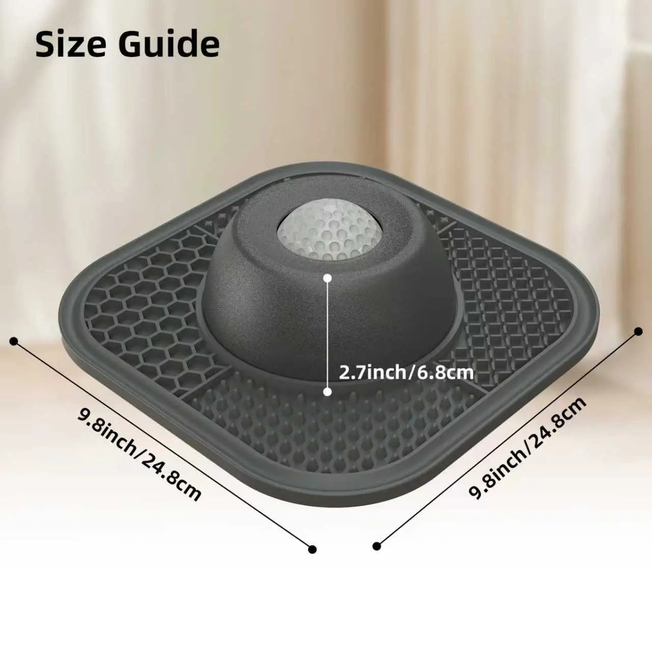 Pawlove Anti-Slip Slow Feeder Dog Bowl for Liquid Treats with Entertained Ball-In Design, Ideal for Bone Broth and Yogurt, Suitable for All Breeds - Dietary Supplement and Post-Op Nutrition Tool