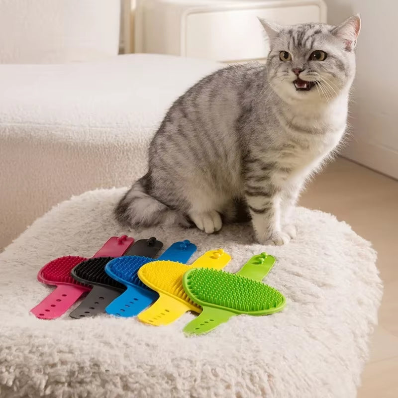 Professional Pet Grooming Bath Brush and Massage Gloves for Cats and Dogs - Waterproof Soft Bristle Deshedding and Cleaning Tool