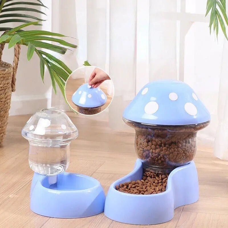 Smartpaws 1.8L Automatic Pet Feeder featuring an Anti-Tipping Mushroom Bowl Design