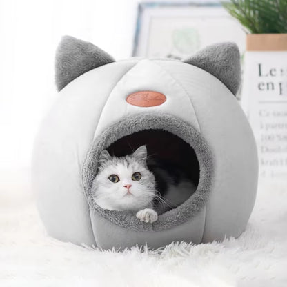 Deep Sleep Comfort Winter Cat Bed and Small Dog House - Cozy Indoor Tent and Nest for Pets