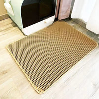 Extra Large Heavy-Duty Waterproof Cat Litter Mat with Two Layers, Non-Slip Design, and Washable Pet Floor Protection