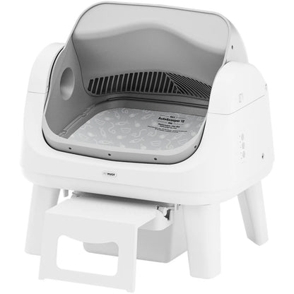 Petpivot AutoScooper 12 Lite Open-Top Automatic Self-Cleaning Cat Litter Box with Accessible Front Step and Enhanced Safety Features, No App Required