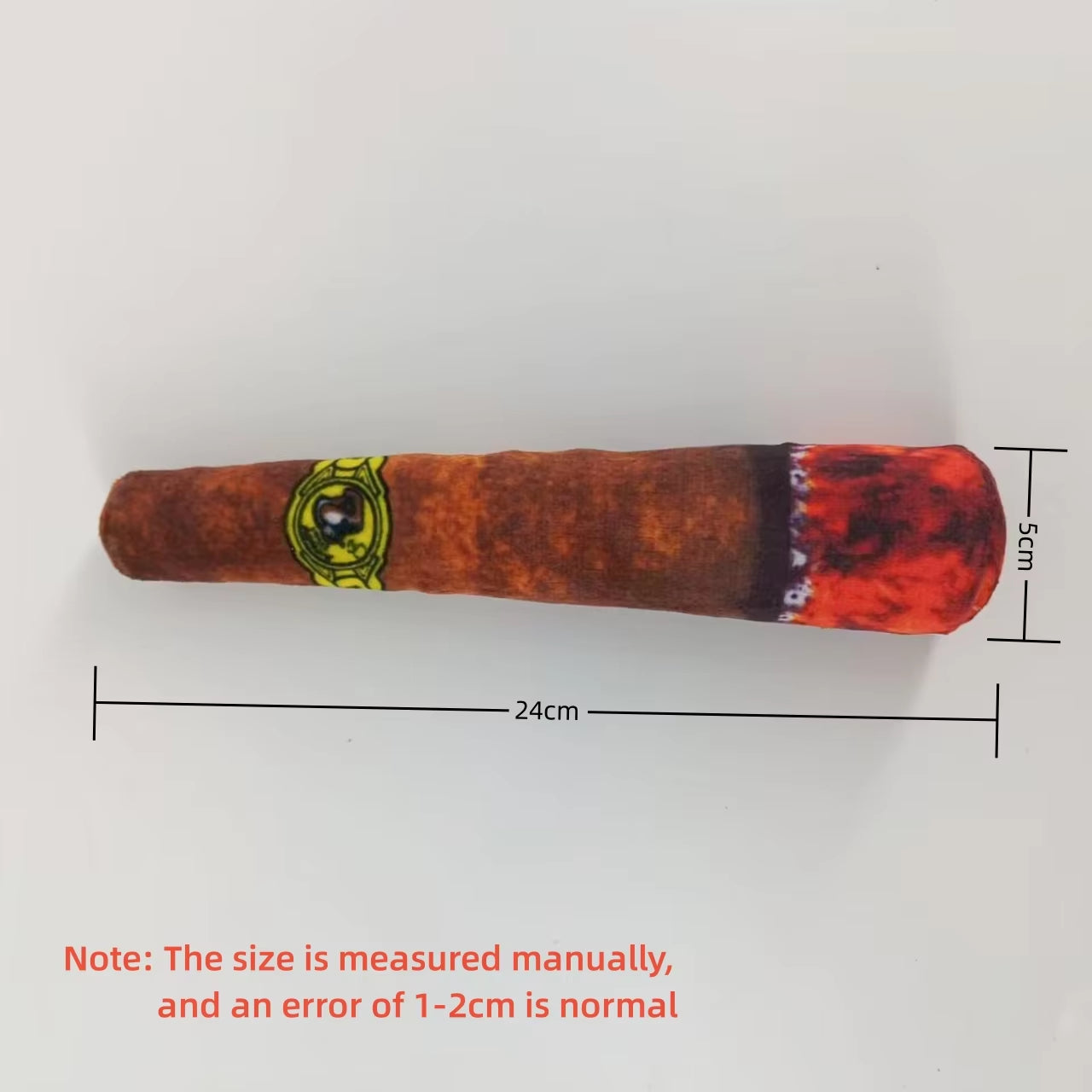 Durable Plush Interactive Chew Toy for Small Dogs - Cigar Design with Squeaker
