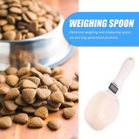 Digital Pet Food Scale with Measuring Spoon for Cats and Dogs - Electronic Weighing Device with Volume Indicator