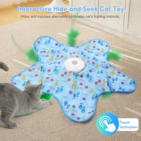 Rechargeable Interactive Feather Wand Cat Toy - Automatic Indoor Exercise and Engagement for All Breeds