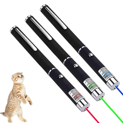 Portable 2-in-1 Cat Laser Pointer Keychain with Integrated LED Flashlight