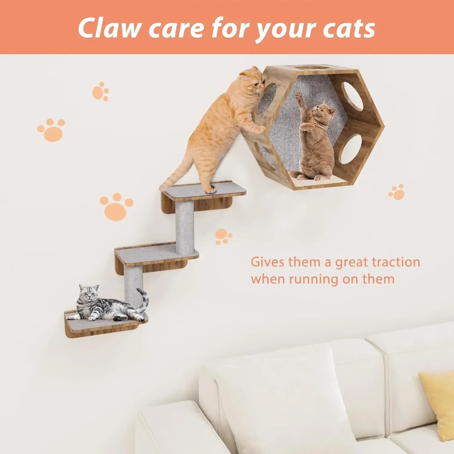 Adjustable Self-Adhesive Cat Scratching Mat for Enhanced Furniture Protection