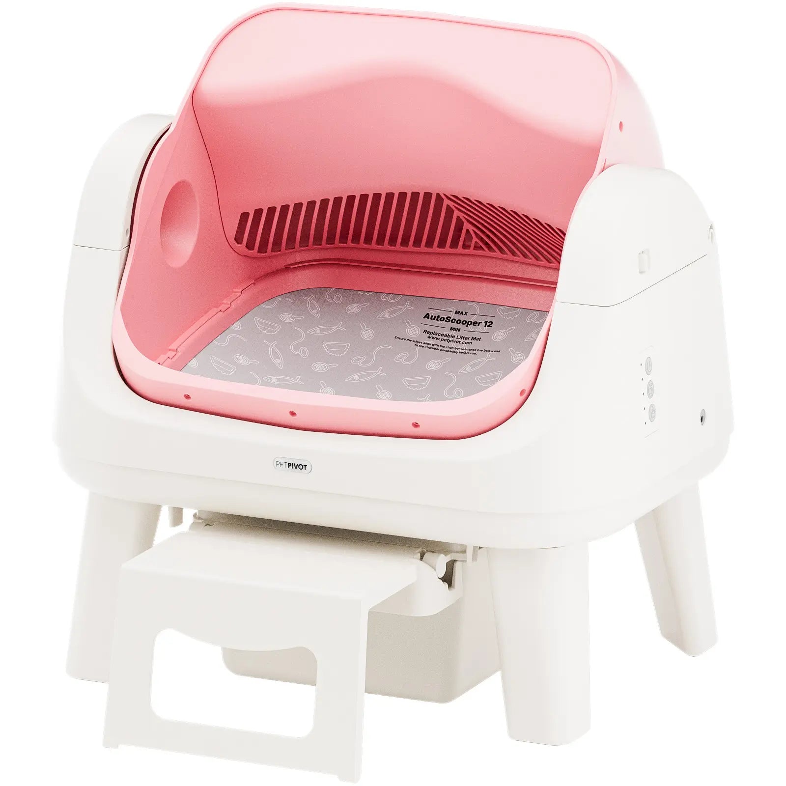 Petpivot AutoScooper 12 Lite Open-Top Automatic Self-Cleaning Cat Litter Box with Accessible Front Step and Enhanced Safety Features, No App Required