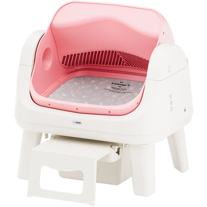 Petpivot AutoScooper 12 Lite Open-Top Automatic Self-Cleaning Cat Litter Box with Accessible Front Step and Enhanced Safety Features, No App Required
