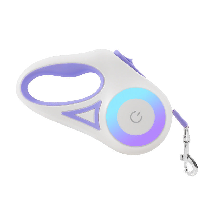 Retractable Dog Leash and Collar Set with Automatic Tension Control for Small to Medium Breeds