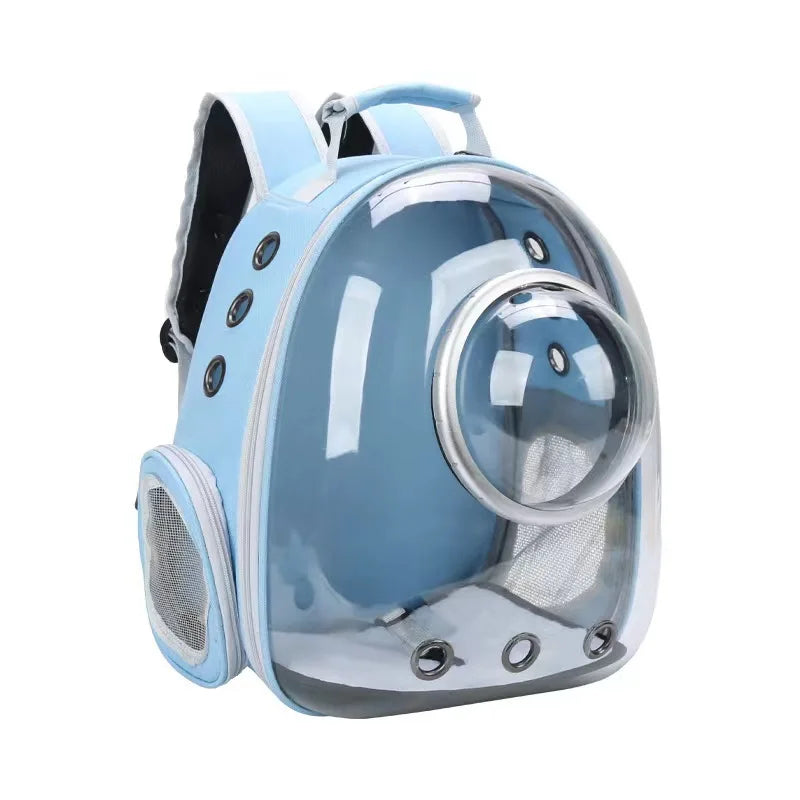Transparent Pet Backpack Carrier - Breathable and Portable Space Capsule for Cats and Dogs