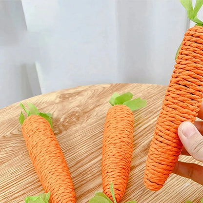 Cat Toys Sound Carrot Cuddle Stick - Teething and Anti-Bite Scratch Board for Cats