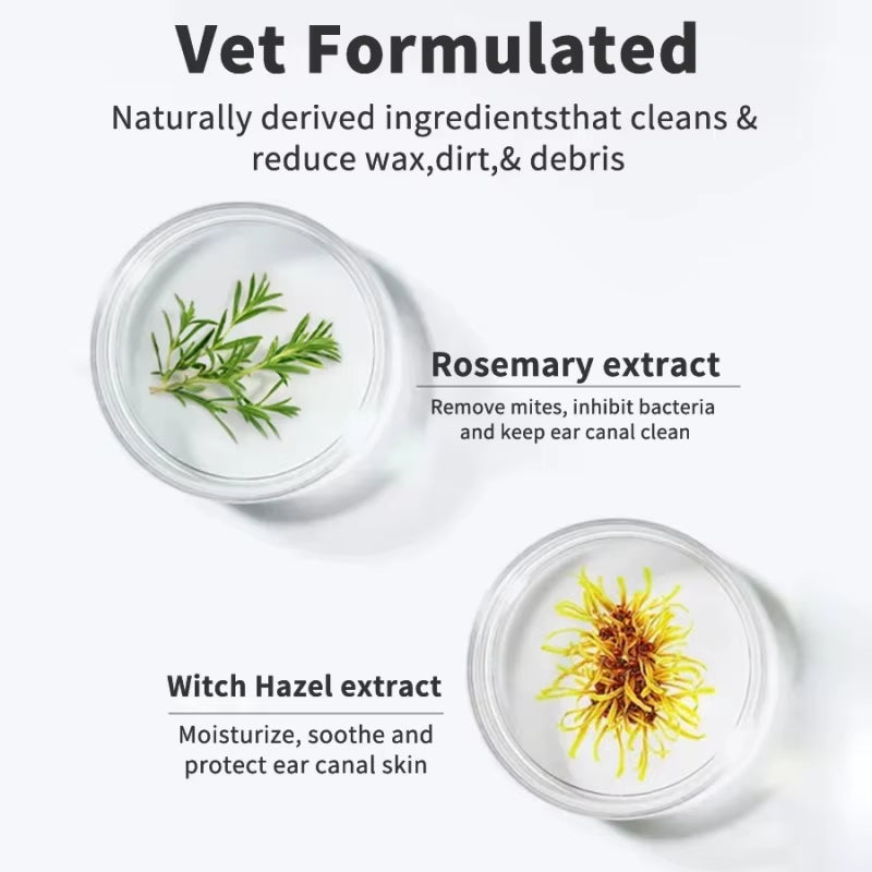 Pet Ear Cleaning Wipes - Disposable Ear Care Finger Covers for Convenient Cleaning of Ear Mites in Dogs