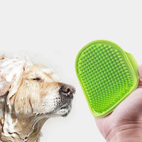 Professional Pet Grooming Bath Brush and Massage Gloves for Cats and Dogs - Waterproof Soft Bristle Deshedding and Cleaning Tool